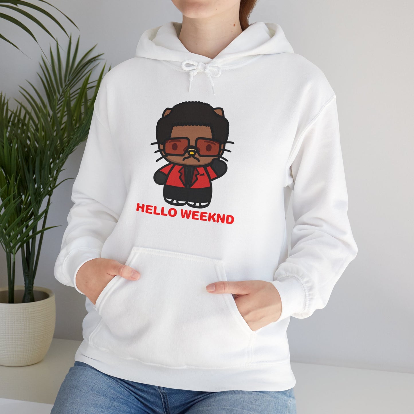 Hello Weeknd Heavy Blend™ Hooded Sweatshirt