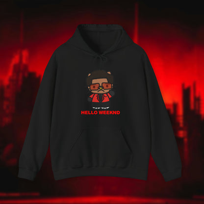 Hello Weeknd Heavy Blend™ Hooded Sweatshirt