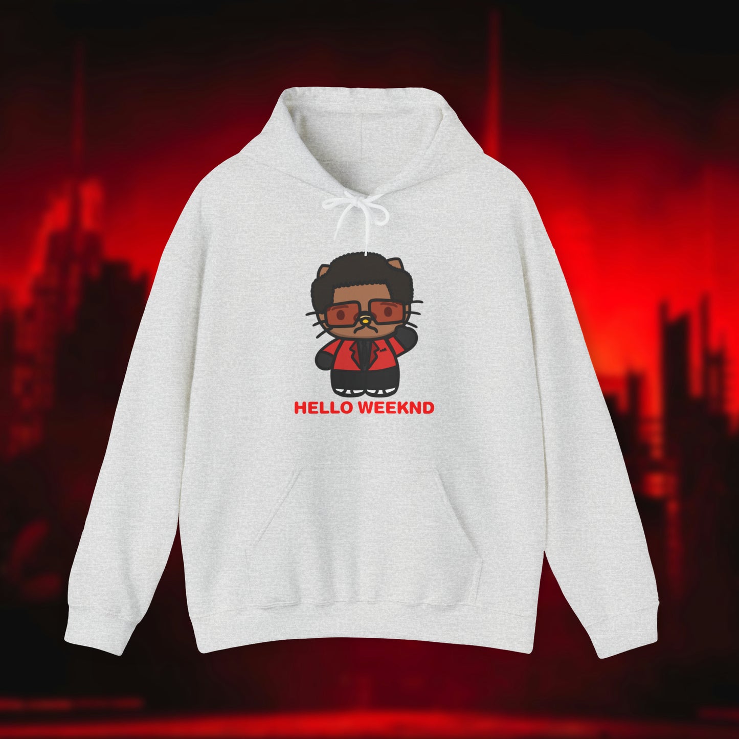 Hello Weeknd Heavy Blend™ Hooded Sweatshirt