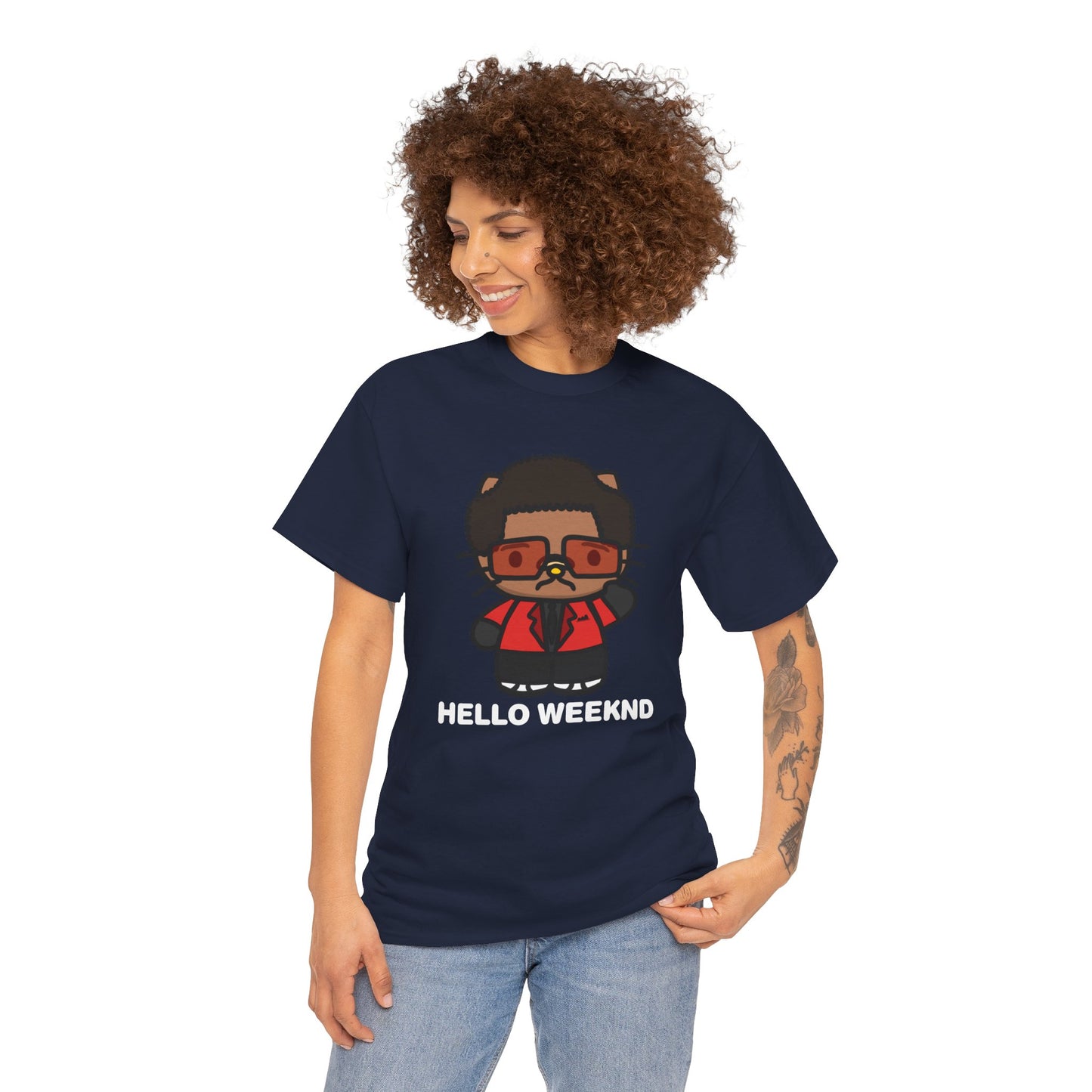 Hello Weeknd Unisex Heavy Cotton Tee