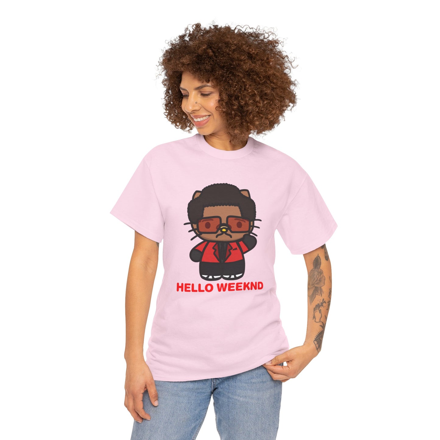 Hello Weeknd Unisex Heavy Cotton Tee