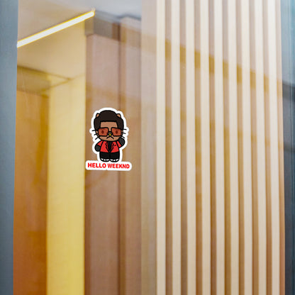 Hello Weeknd Kiss-Cut Vinyl Sticker