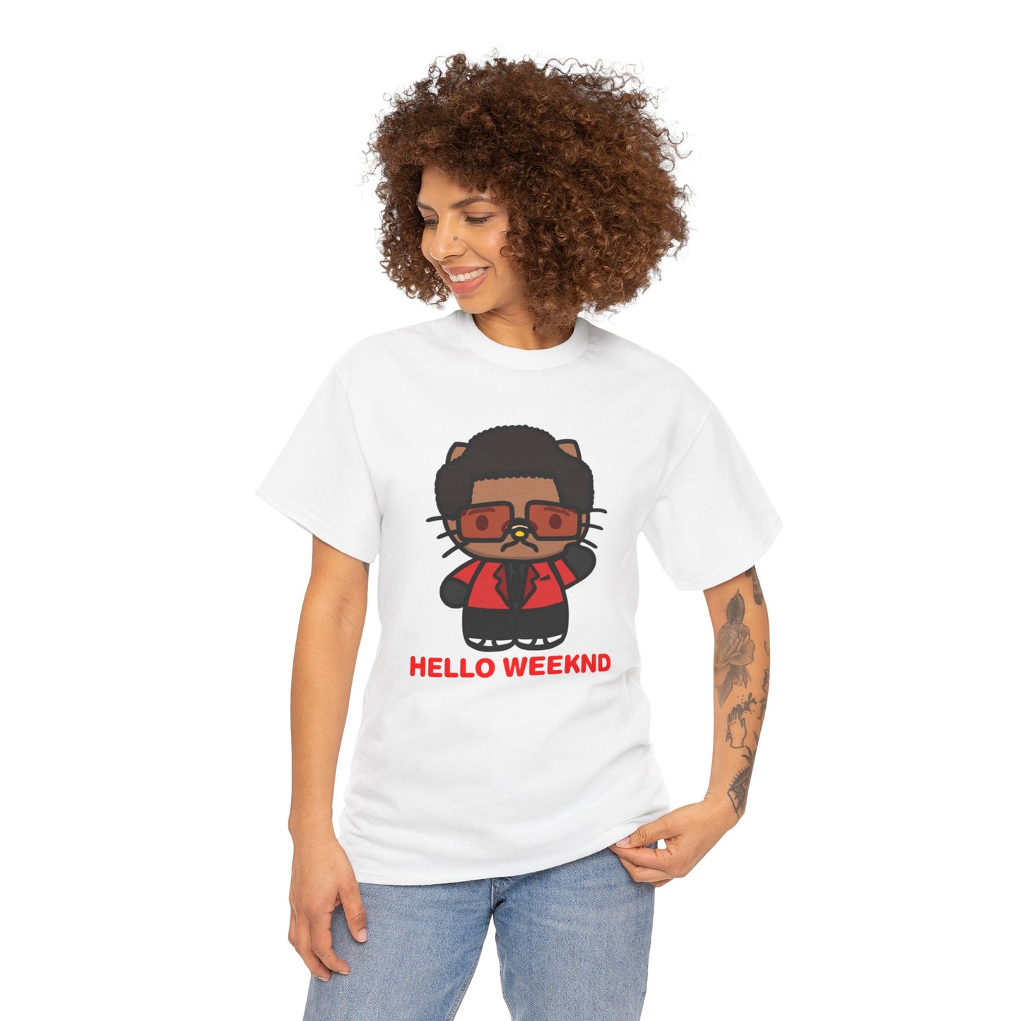 Hello Weeknd Unisex Heavy Cotton Tee