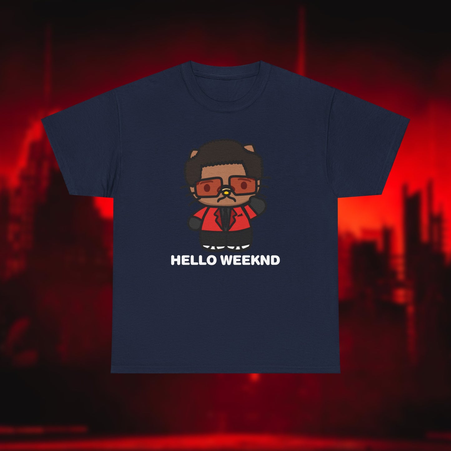 Hello Weeknd Unisex Heavy Cotton Tee